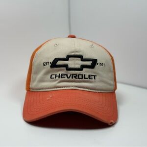 Chevrolet Logo Cap in Orange and Cream